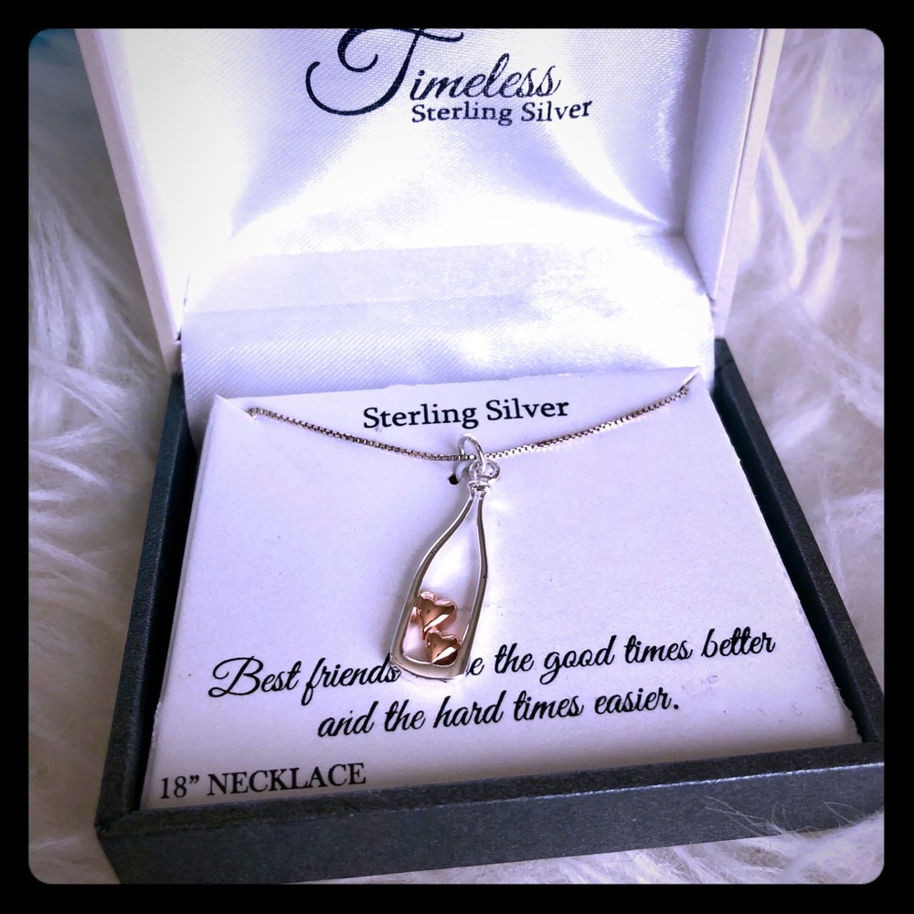 ❤️Sterling silver wine necklace